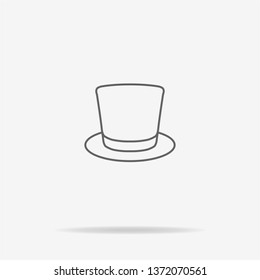 Top hat icon. Vector concept illustration for design.