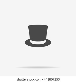 Top hat icon. Vector concept illustration for design.