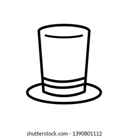 Top hat icon Vector illustration on white background