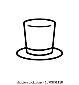 Top hat icon Vector illustration on white background