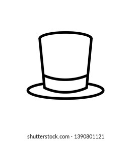 Top hat icon Vector illustration on white background
