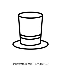 Top hat icon Vector illustration on white background