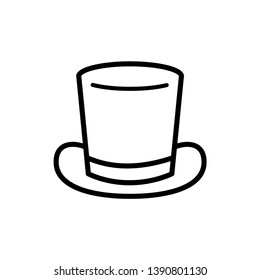 Top hat icon Vector illustration on white background