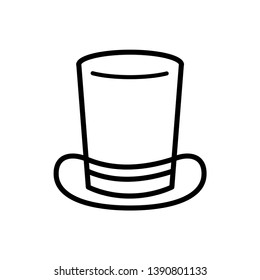 Top hat icon Vector illustration on white background