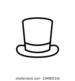 Top hat icon Vector illustration on white background