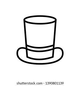 Top hat icon Vector illustration on white background