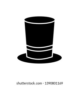 Top hat icon Vector illustration on white background