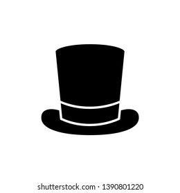 Top hat icon Vector illustration on white background