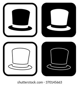 Top hat icon . Vector illustration
