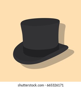 Top hat icon, vector illustration design. Hats collection.