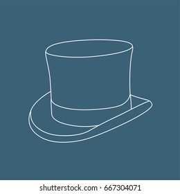 Top hat icon, vector illustration design. Hats collection.