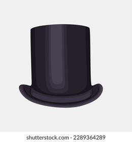 top hat icon vector. magician hat illustration