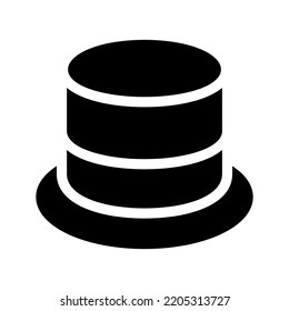 Top Hat Icon Vector Symbol Design Illustration