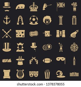 Top hat icons set. Simple style of 36 top hat vector icons for web for any design