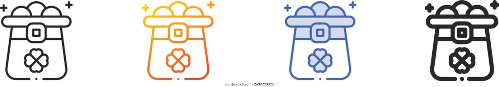 top hat icon.Thin Linear, Gradient, Blue Stroke and bold Style Design Isolated On White Background