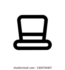 Top hat icon,vector illustration. Flat design style. vector top hat icon illustration isolated on White background, top hat icon Eps10. top hat icons graphic design vector symbols.