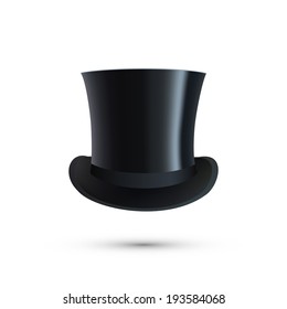 Top Hat isolated on white. Vector