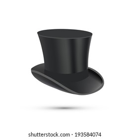 Top Hat isolated on white. Vector