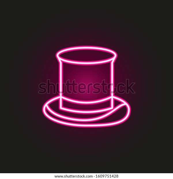 neon pink top hat