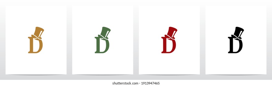 Top Hat On Letter Logo Design D