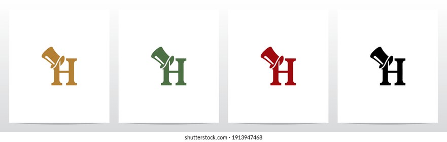 Top Hat On Letter Logo Design H