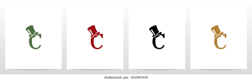 Top Hat On Letter Logo Design C