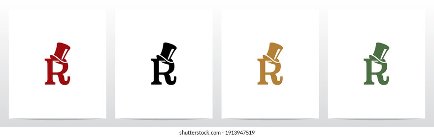 Top Hat On Letter Logo Design R