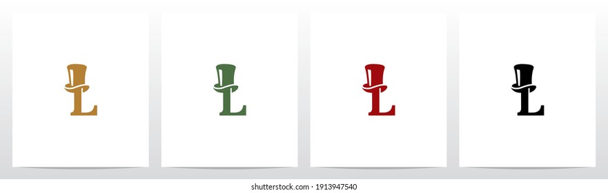 Top Hat On Letter Logo Design L