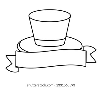 top hat with ribbon