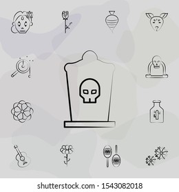 Top hat, rip icon. Dia de muertos icons universal set for web and mobile