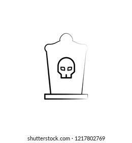 Top hat, rip icon. Element of dia de muertos icon for mobile concept and web apps. Hand drawn Top hat, rip icon can be used for web and mobile
