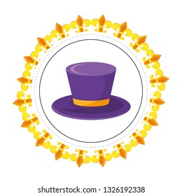 top hat round icon