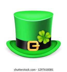 Top hat saint patrick day ireland feast isolated 3d vintage design vector illustration