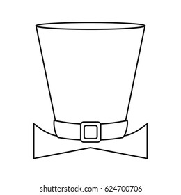 top hat saint patrick day symbol outline