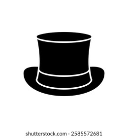 Top Hat Silhouette Icon Design