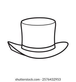 Top hat silhouette vector illustration icon type design