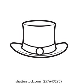 Top hat silhouette vector illustration icon type design