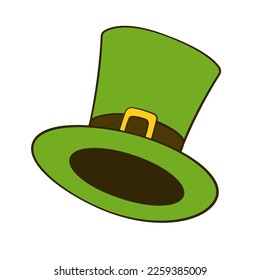 Top hat. St. Patrick's Day. Isolated on white background. Vector illustration.