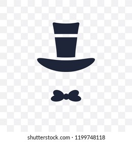 Top hat transparent icon. Top hat symbol design from Clothes collection. Simple element vector illustration on transparent background.
