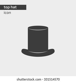 Top hat vector icon