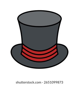 top hat vector icon design illustration
