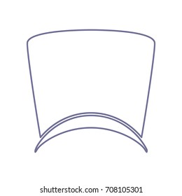 Top hat. Vector. Violet linear icon on white background. Isolated.