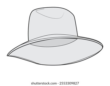 Top hats mockup template vector illustration.