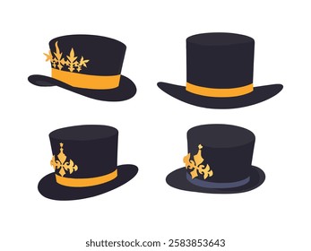 Top Hats Variations illustration design