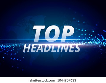 top headlines news background concept