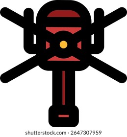 top helicopter icon color style design