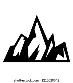 Top hill representing mountain peak 
