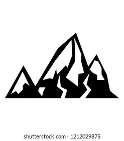 Top hill representing mountain peak 
