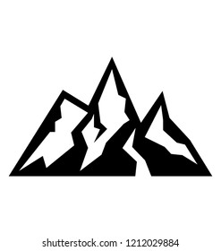 Top hill representing mountain peak 
