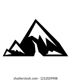 Top hill representing mountain peak 
